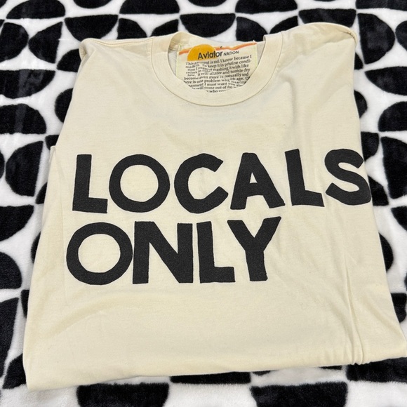 Aviator Nation “Locals Only” T-shirt Vintage White - Picture 6 of 7